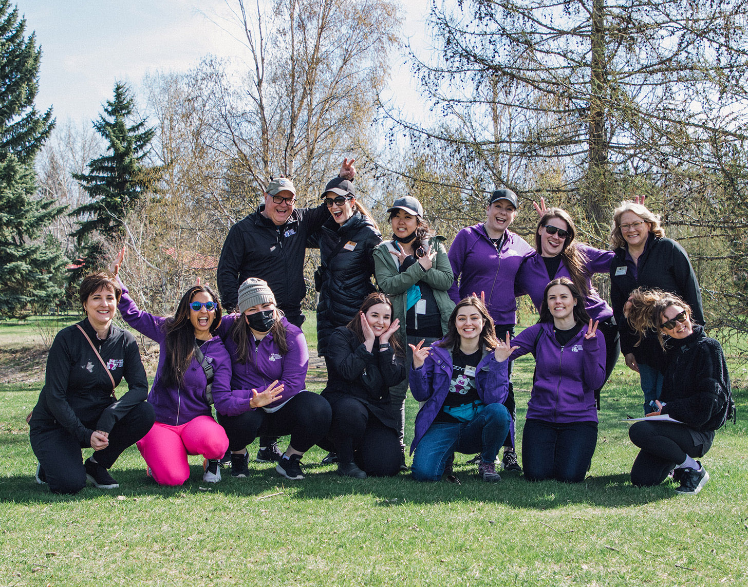 stollery staff at teddy bear fun fest outdoor event
