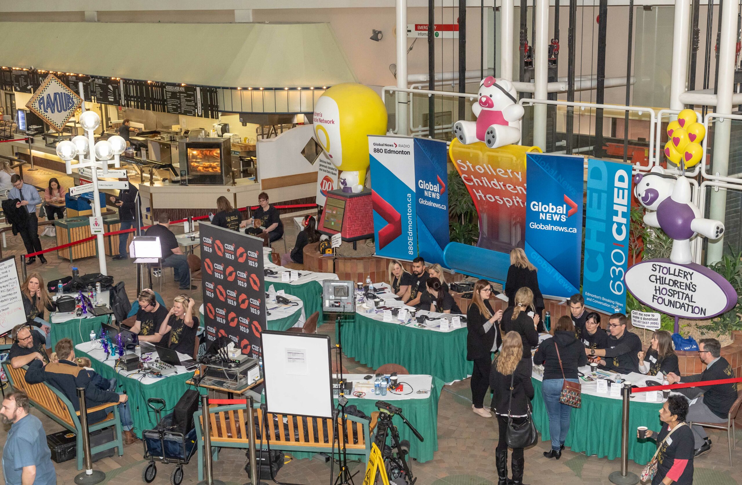 aerial photo of stollery radiothon event